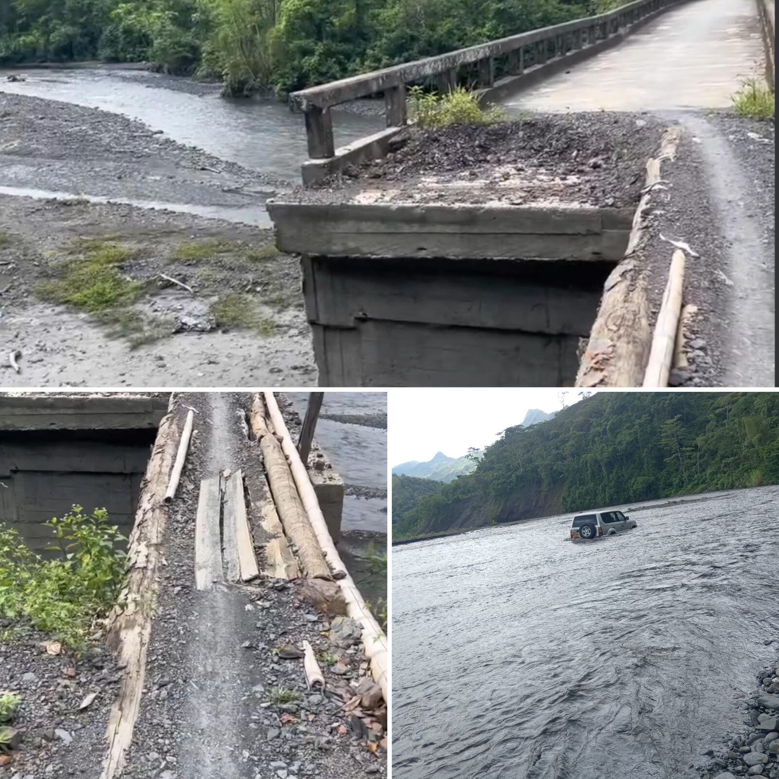 La Secretaría de Infraestructura de Boyacá indicó que hay $ 400 millones para el arreglo del puente La Caco, que comunica a Muzo con San Pablo de Borbur. Fotos | Veeduría Por un Muzo honesto y transparente