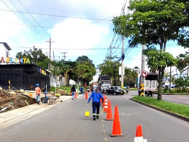 Avenida Mirolindo de Ibagué es sometida a trabajos de señalización