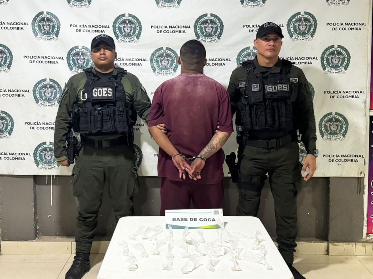 Capturado alias ‘Marlon’ con 60 dosis de base de coca en El Carmen de Bolívar