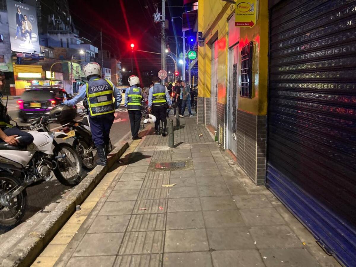 Agredieron a un agente de tránsito de Bucaramanga en un operativo