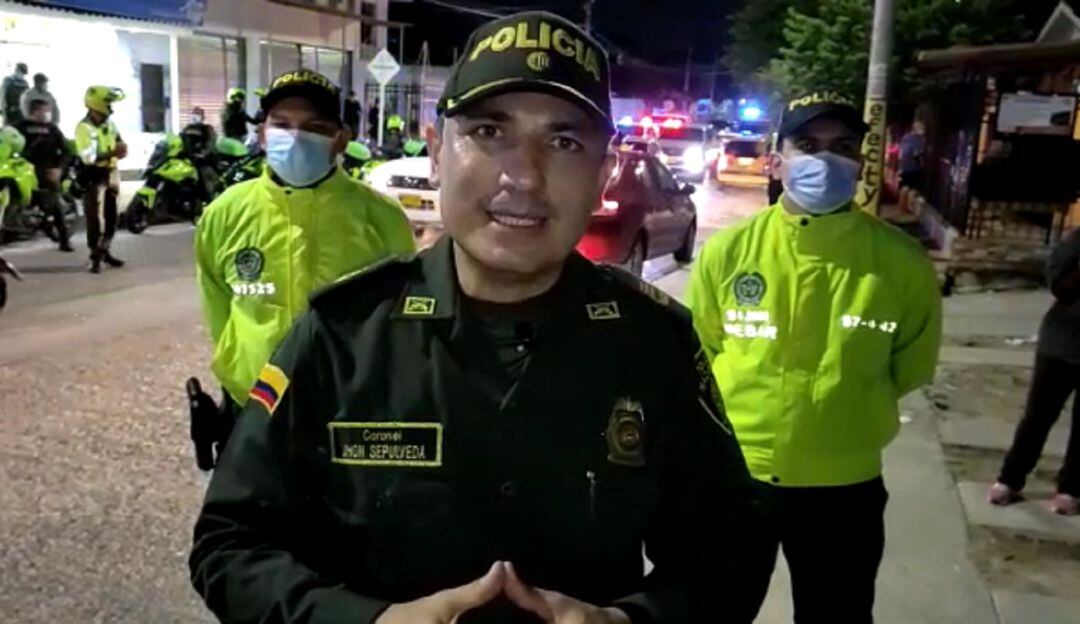 Coronel Jhon Sepúlveda, comandante Operativo de la Policía Metropolitana de Barranquilla