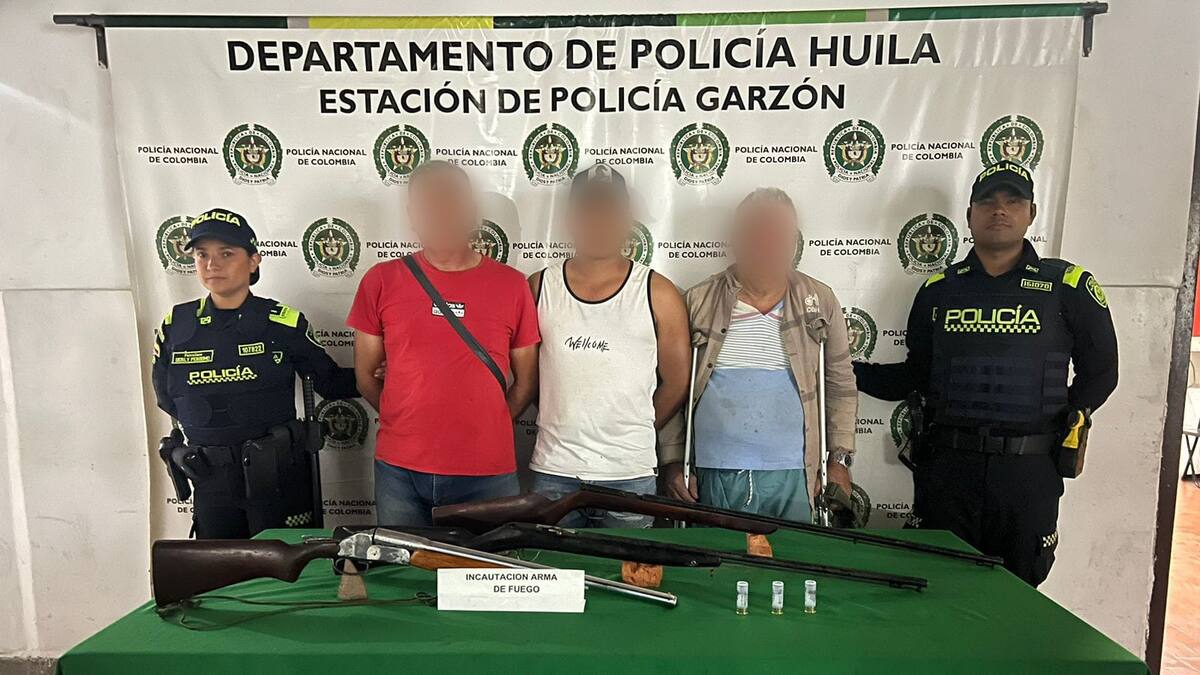 Operativo de la Policía Huila dejó tres capturados en el Quimbo