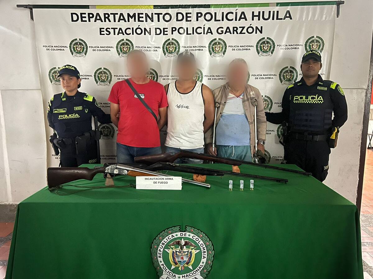 Operativo de la Policía Huila dejó tres capturados en el Quimbo