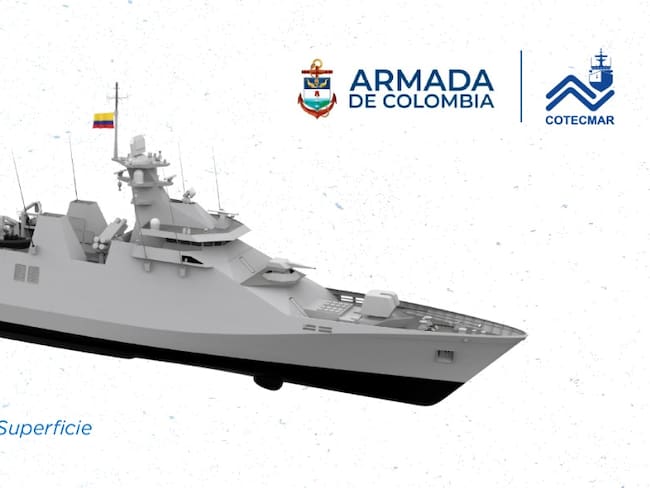 Fragata que será construida en Colombia. Cortesía: Armada Nacional.