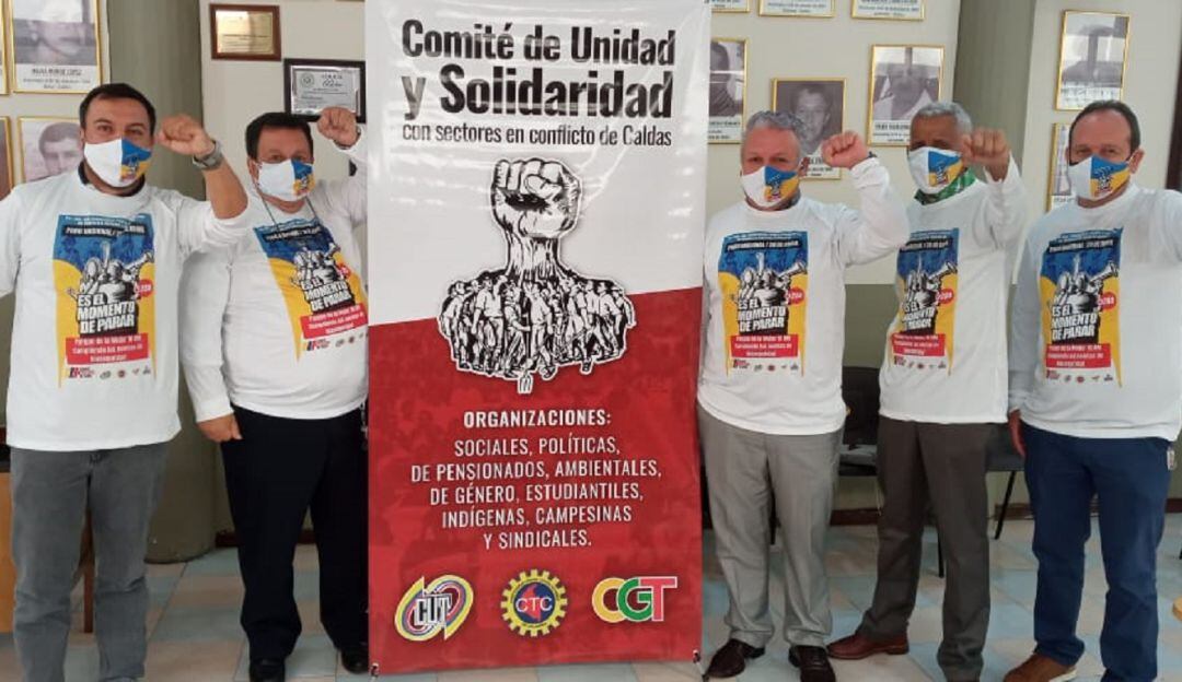 Convocatoria para la movilización en Caldas el 28 de abril de 2021