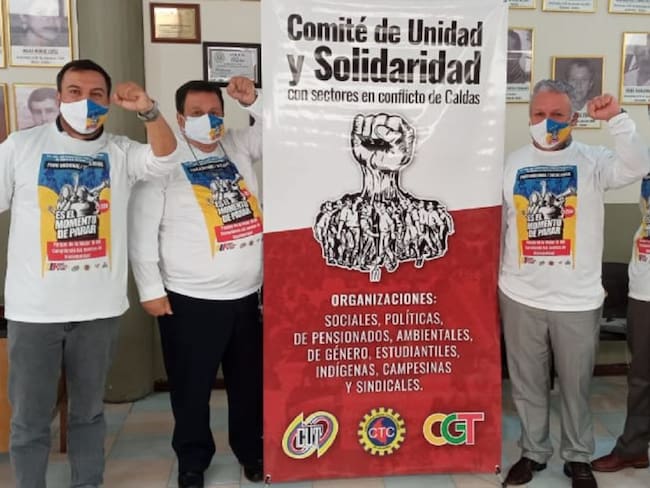 Convocatoria para la movilización en Caldas el 28 de abril de 2021