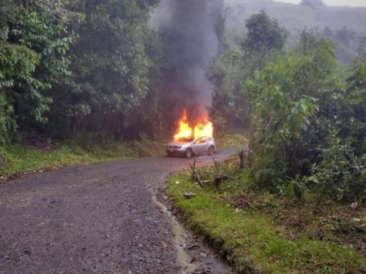 Incineran vehículo en la zona de acceso al Catatumbo