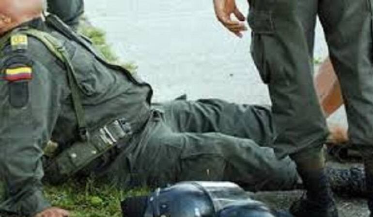 Policía herido en fleteo en Cúcuta.