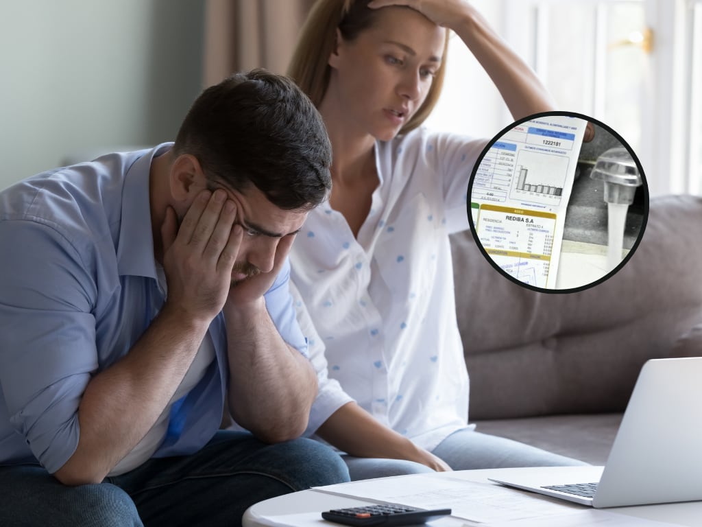 Persona preocupada por aumento de servicios públicos. (Fotos vía Getty Images y COLPRENSA)