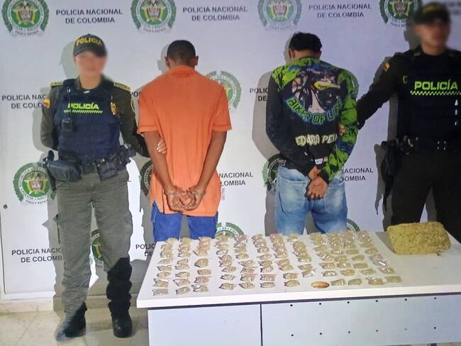 Con drones, la Policía de Cartagena capturó a tres sujetos con 228 bolsas de marihuana
