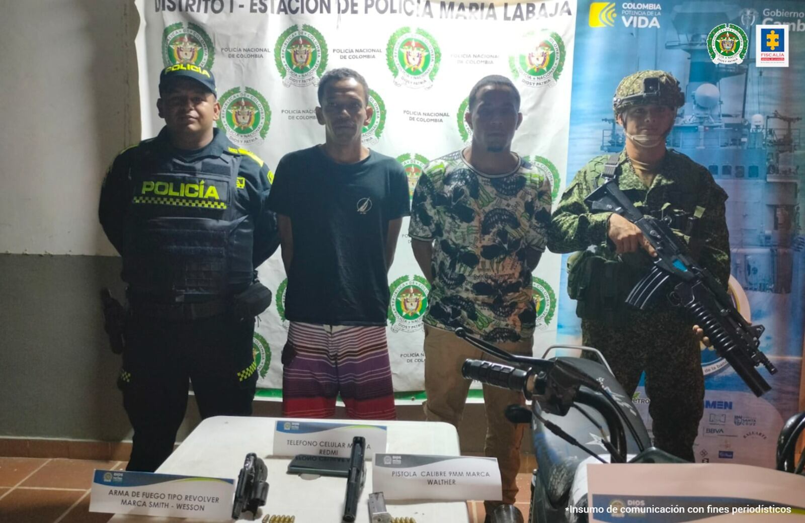 Cárcel para presuntos responsables del homicidio de un hombre en María La Baja, Bolívar