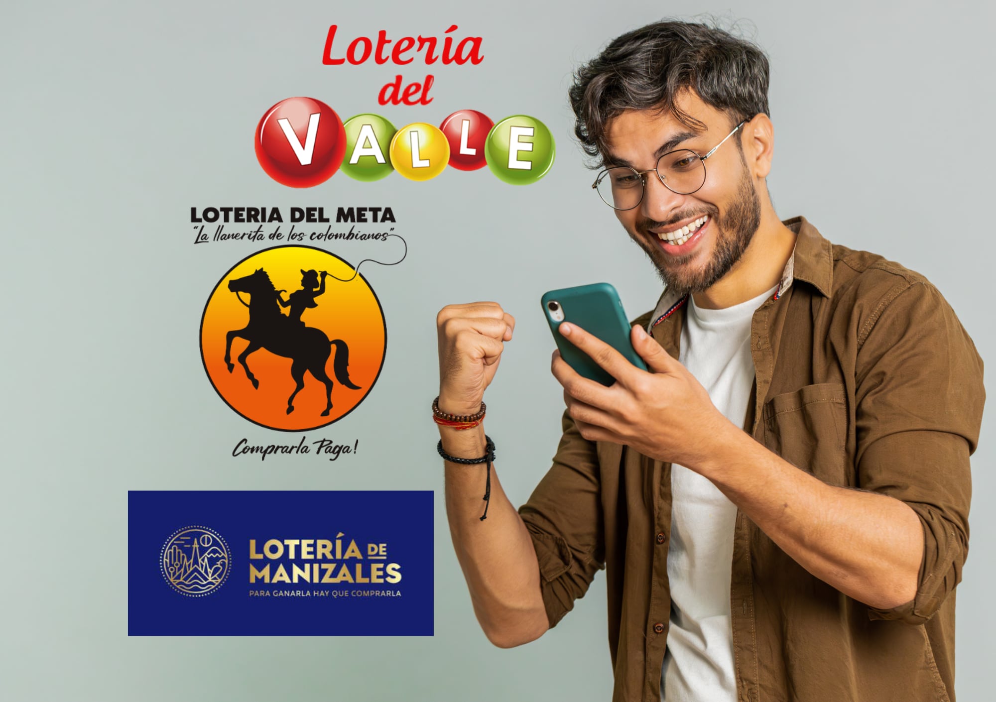 Logos de las Loterías del Valle, Meta y Manizales. Fotos: Getty Images / Loterías del Valle, Meta y Manizales