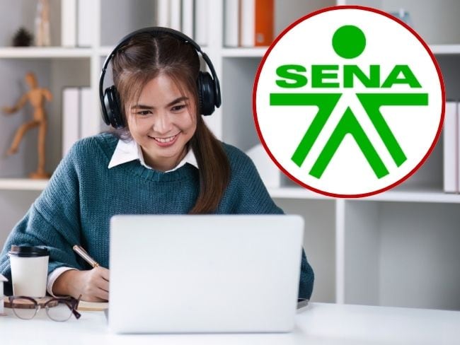 Imagen de referencia, foto Gettyimages, Canva y logo del SENA.