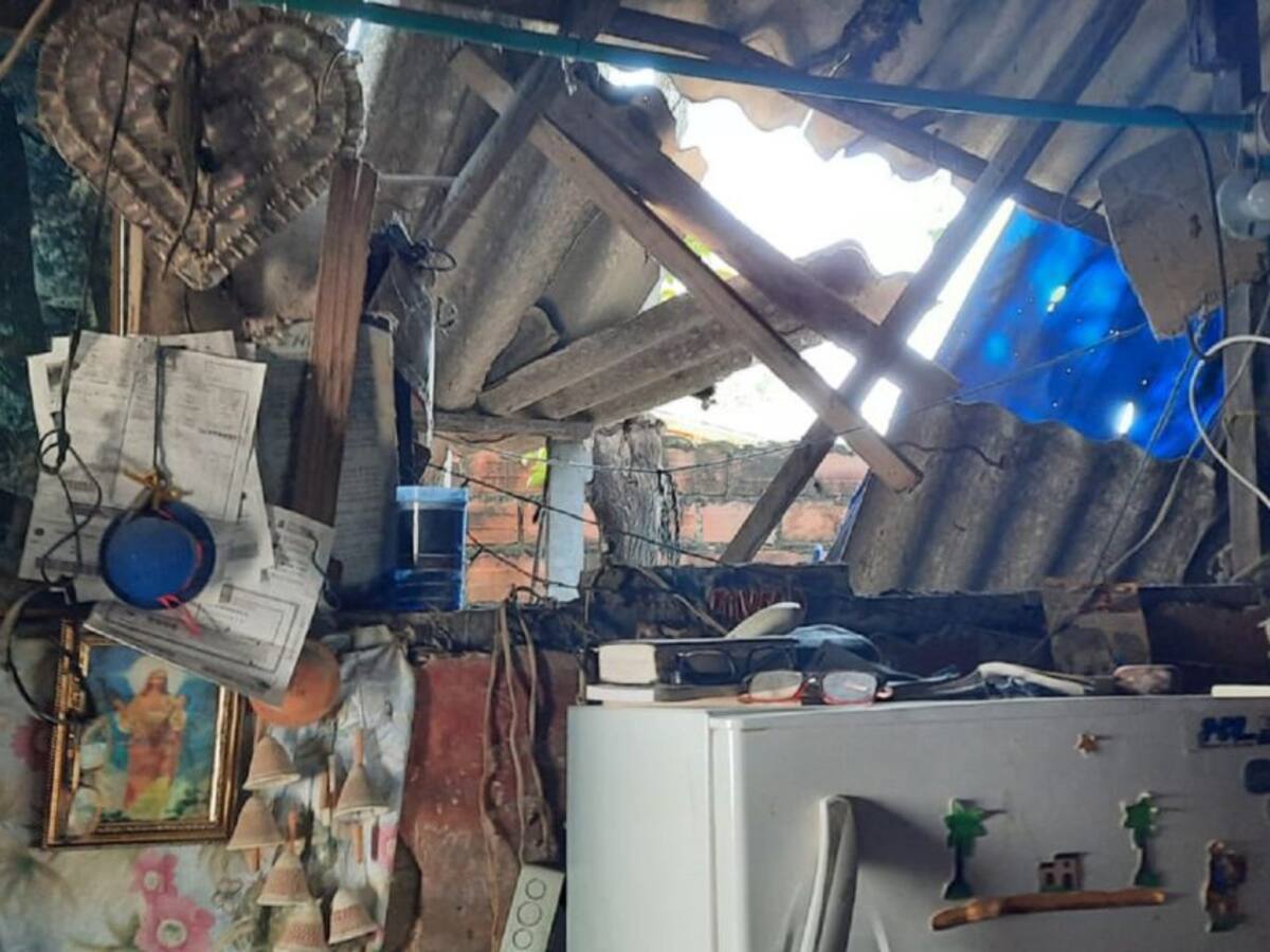 Se desplomó parte del techo de una vivienda en Cartagena