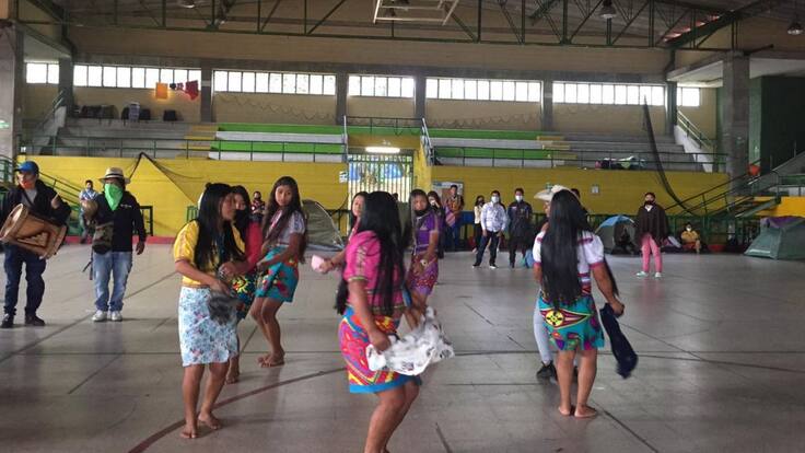 En paz y en busca de diálogo, 500 indígenas de la minga llegaron a Medellín