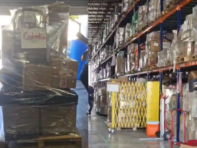 Ayudas humanitarias en Miami para Colombia. Fotos: Captura de videos suministrados