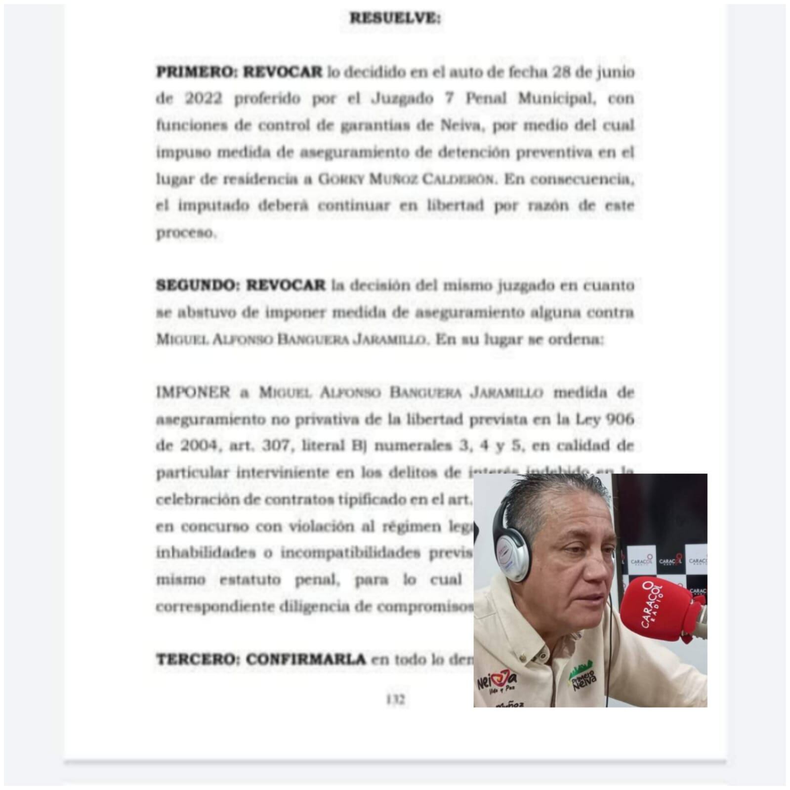 ¡Atención! Alcalde de Neiva salió bien librado ya no irá a prisión domiciliaria