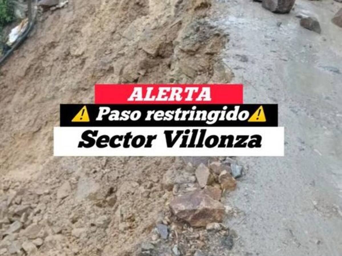 Cerca de 3 mil personas en Marmato (Caldas) están afectadas por una restricción vial