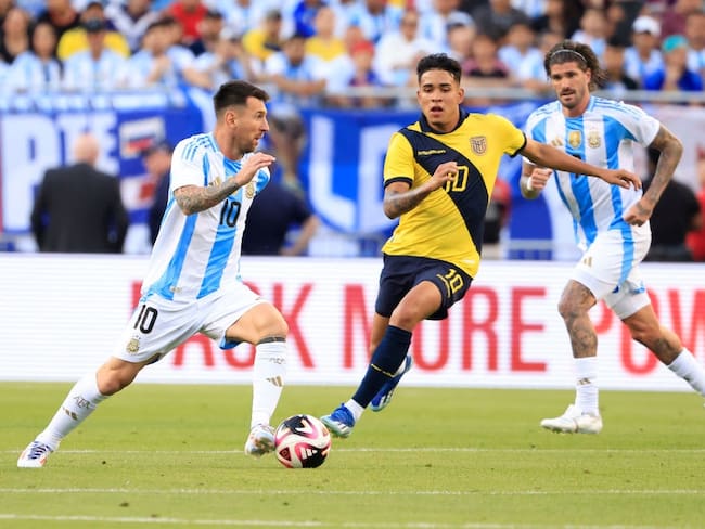 Argentina y Ecuador en un amistoso disputado en junio del 2024 / Getty Images