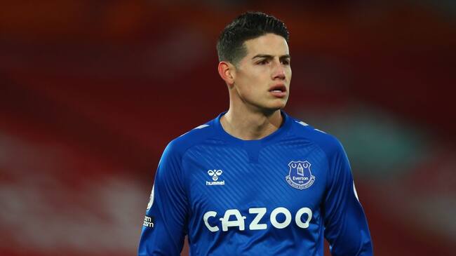 James Rodríguez en duda para partido del Everton ante West Bromwich Albion.