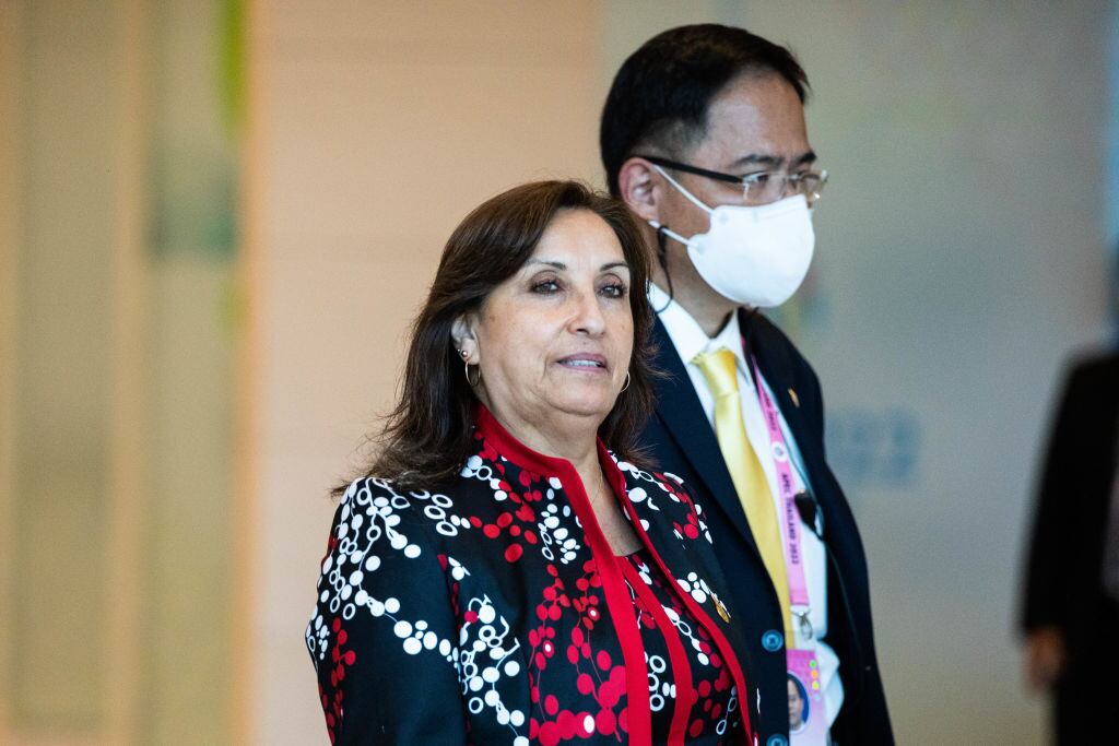 Presidenta de Perú Dina Boluarte (Photo by Lauren DeCicca/Getty Images)