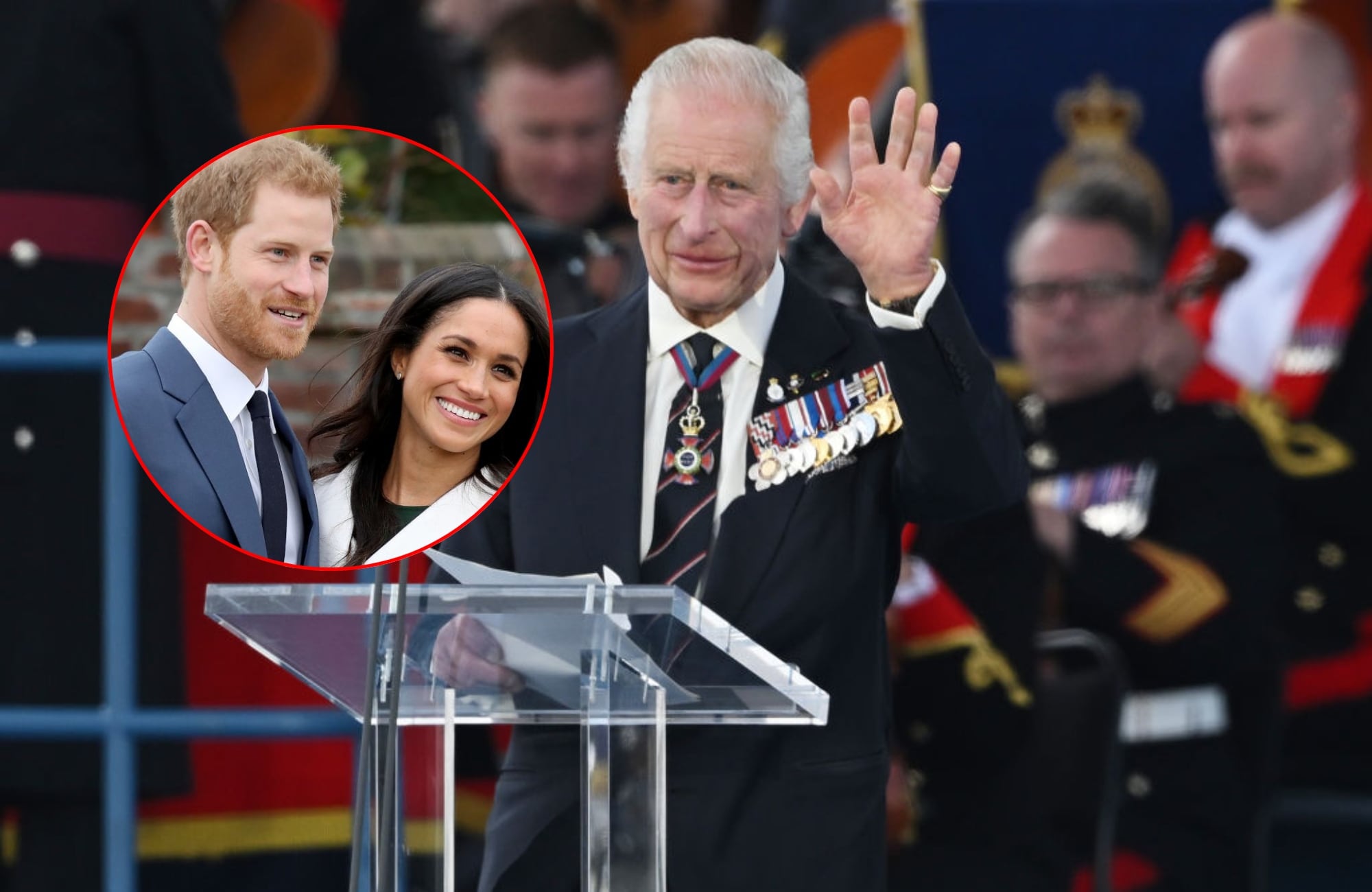El rey británico Carlos III afirma que su hijo Enrique y Meghan siguen fuera de la familia real. Foto: Getty Images.