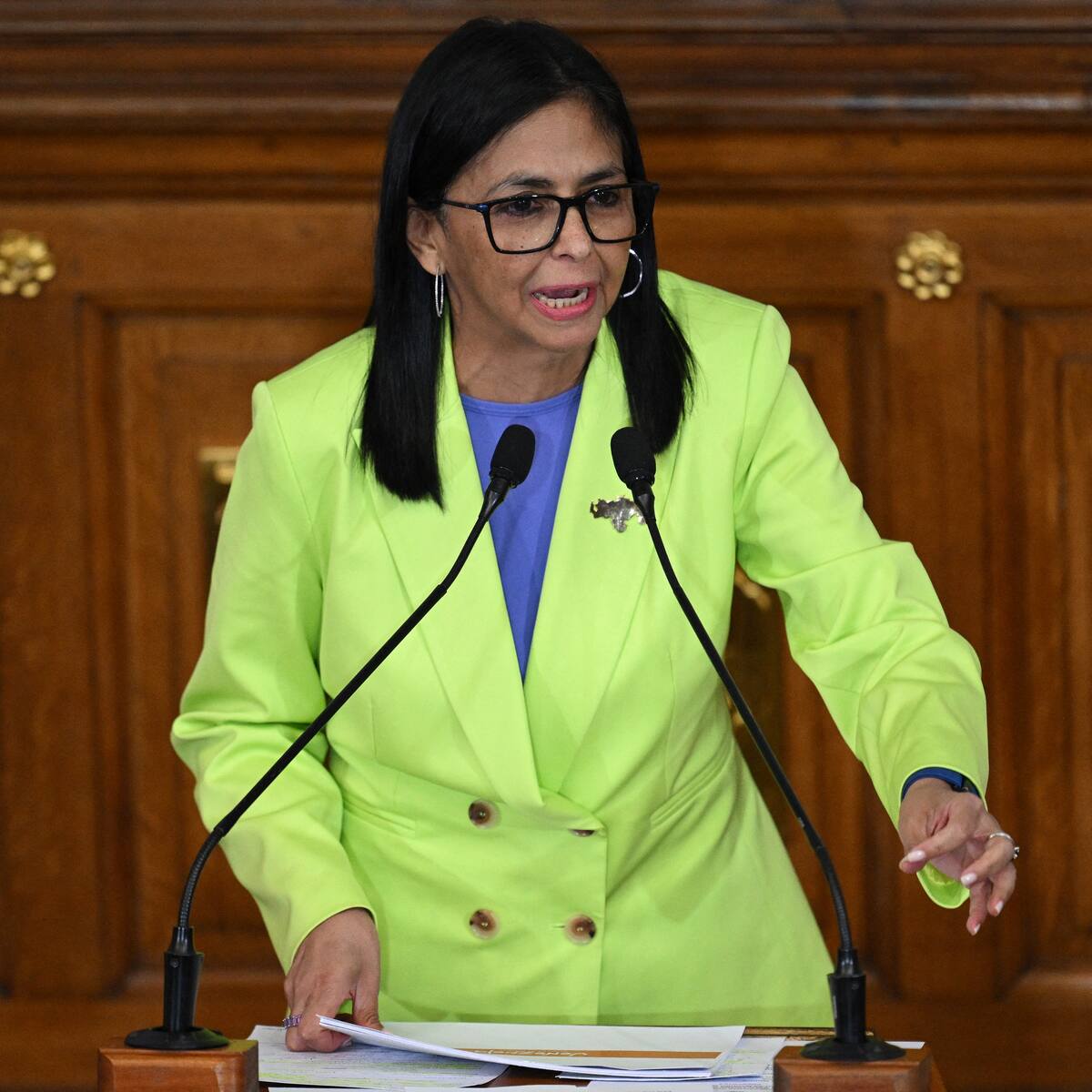 Delcy Rodríguez expresa “profunda solidaridad” con Colombia por accidente de avión militar