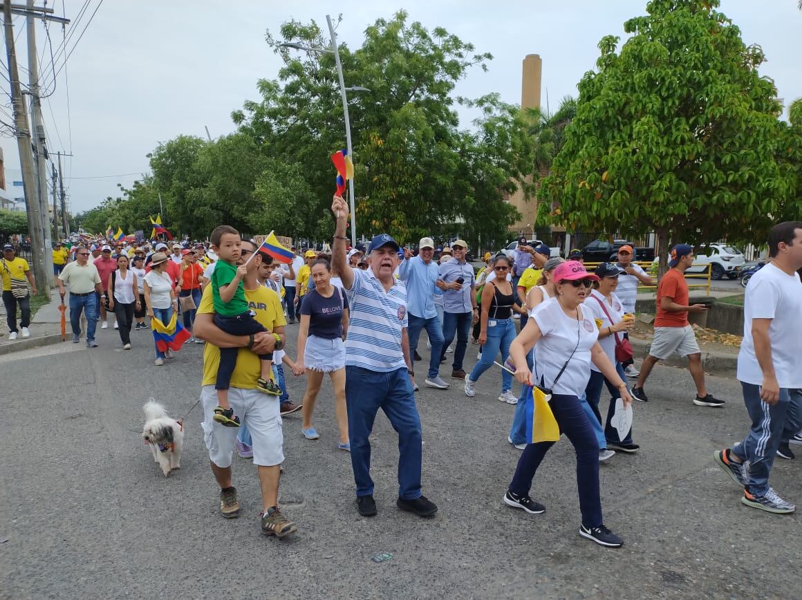 Marcha contra el Gobierno del Presidente Petro.