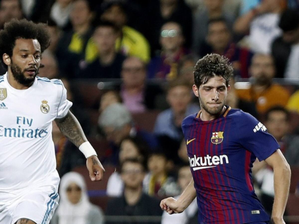 Sergi Roberto fue sancionado con 4 fechas por agredir a Marcelo