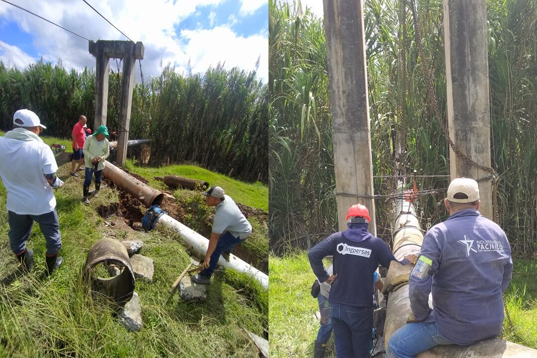 Labores de restablecimiento del servicio de agua potable - Nelson Pulido