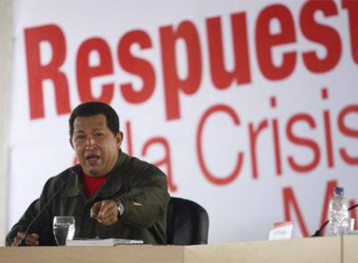 En rueda de prensa en el Palacio de Miraflores