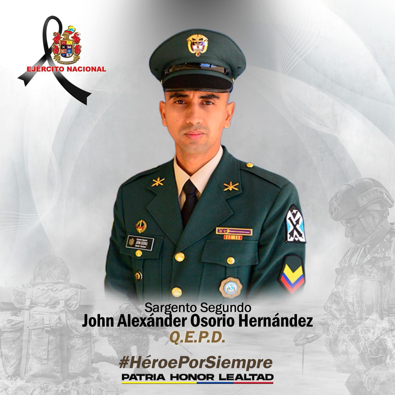 Sargento segundo John Alexander Osorio Hernández.