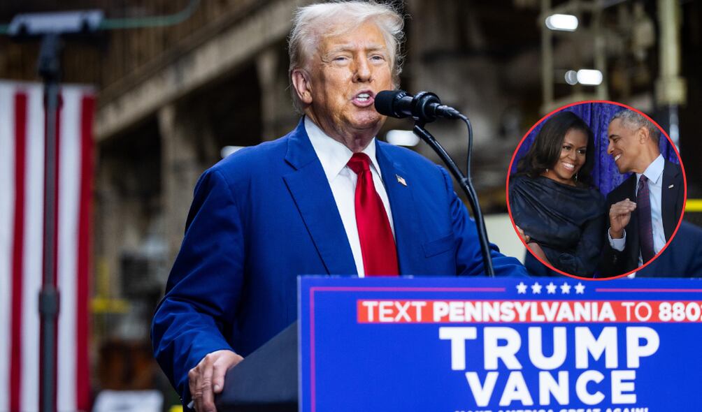 En el marco del tercer día de la convención demócrata, Trump se refiere a Obama. ( Foto: EFE / Getty / Caracol Radio )
