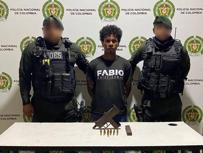 Capturado “el Jeison”, con una subametralladora y 25 cartuchos calibre 9 milímetros