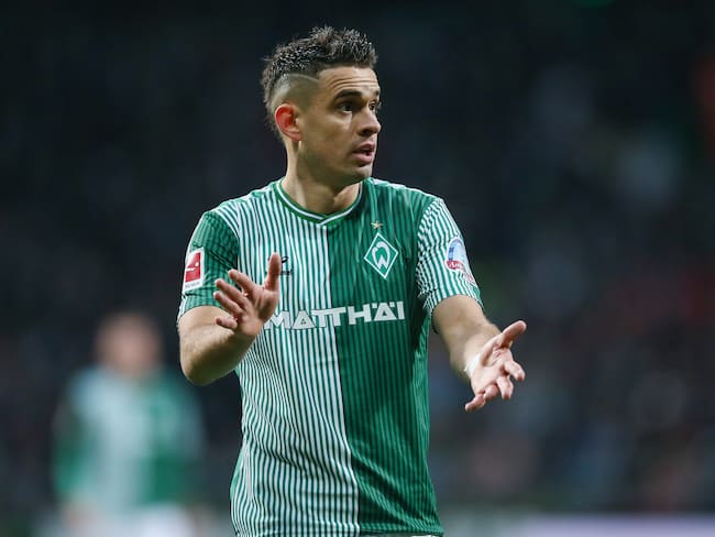 Rafael Santos Borré acumula cuatro goles con el Werder Bremen esta temporada. (Photo by Selim Sudheimer/Getty Images)