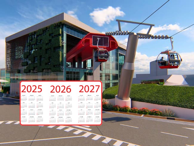 Planes del próximo TransMiCable de Bogotá (Alcaldía de Bogotá) / Calendario (Getty Images)
