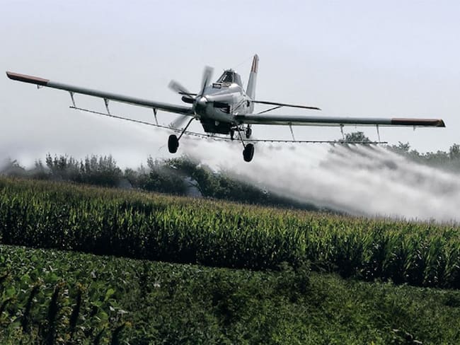 Aspersion aérea cultivos