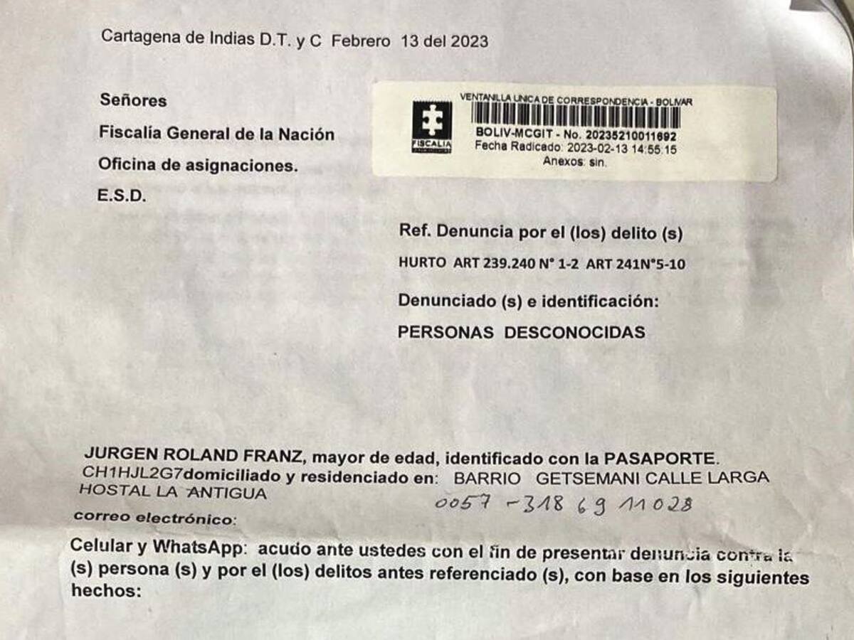 Mototaxista en Cartagena habría retenido a turista alemán por dos horas