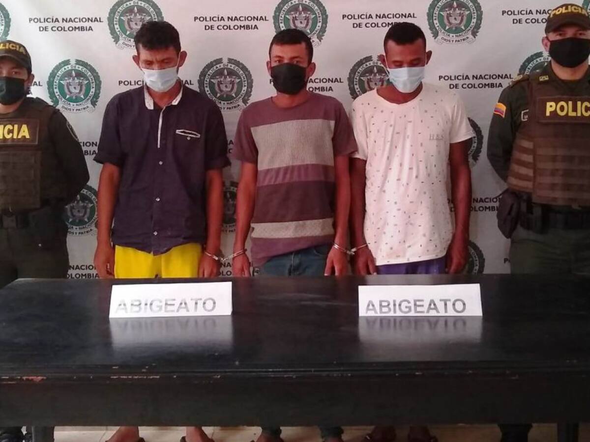 Caen tres señalados de pertenecer a una banda de cuatreros en Bolívar