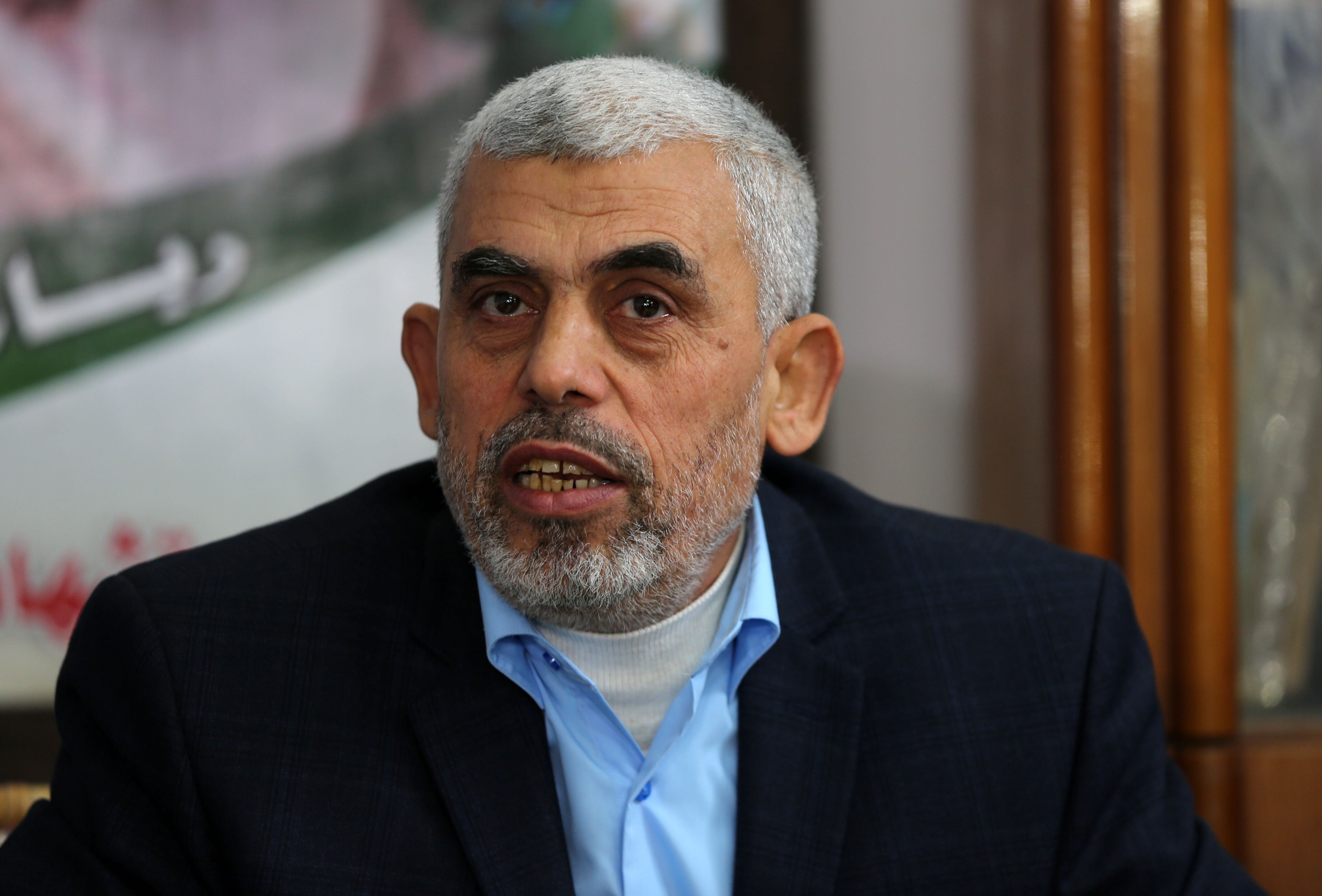 El líder de Hamás en la Franja de Gaza, Yahya Sinwar. (Foto de Majdi Fathi/NurPhoto vía Getty Images)