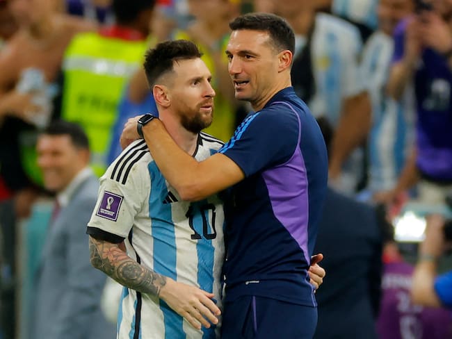 Lionel Messi y Lionel Scaloni
