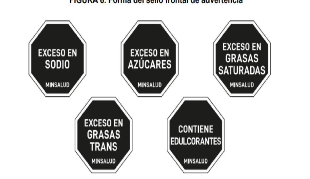 Etiquetas de ultraprocesados tendrían sello octagonal. Foto: MinSalud