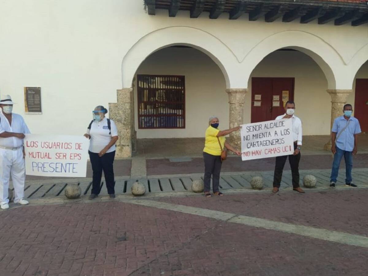 Protesta en Cartagena en rechazo a traslado de pacientes COVID-19 de Bogotá
