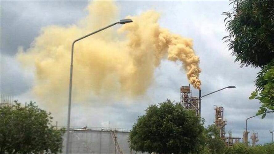 Denuncian contaminación en el aire de Barrancabermeja. Foto: Suministrada por Leonardo Granados