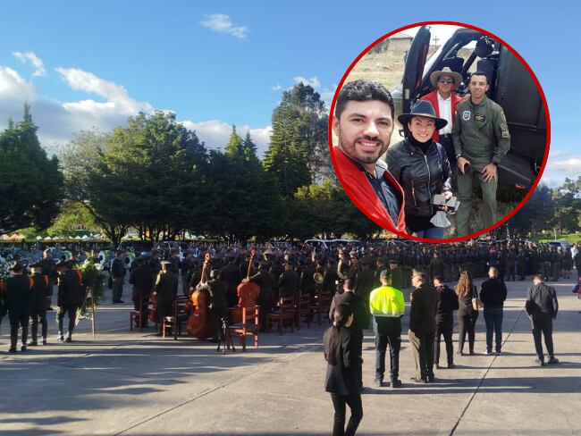 Honores policiales y eucaristía en Bogotá para el piloto del helicóptero atacado en Amalfi, Antioquia