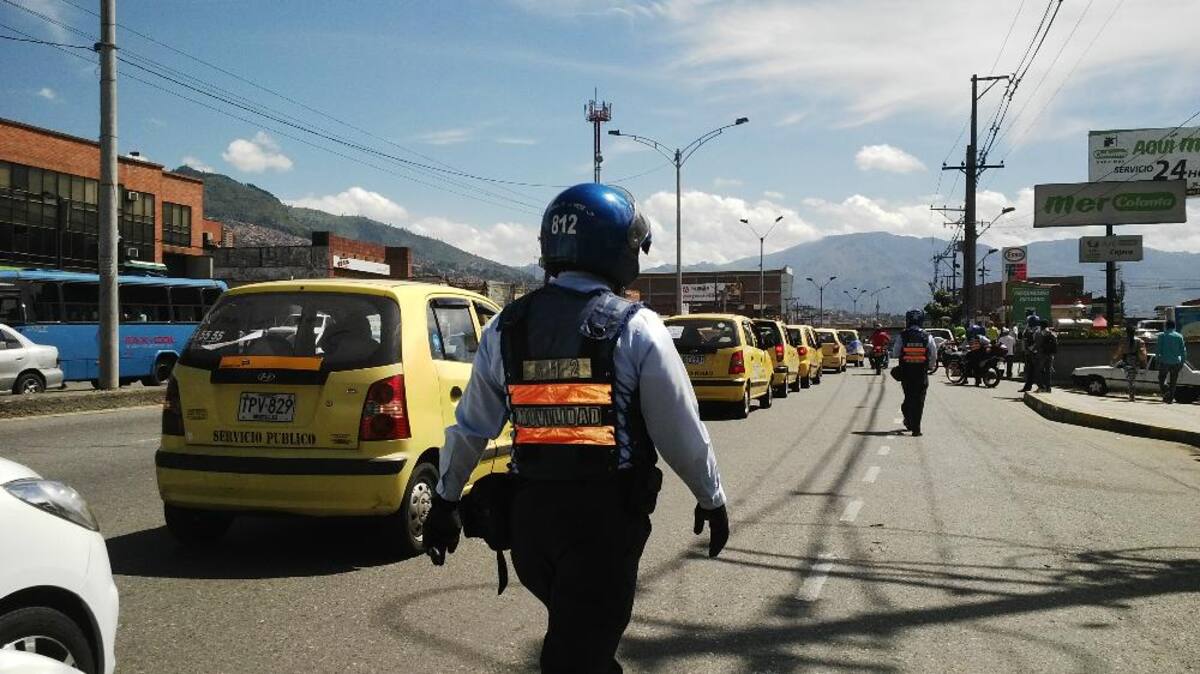 Taxistas en Medellín