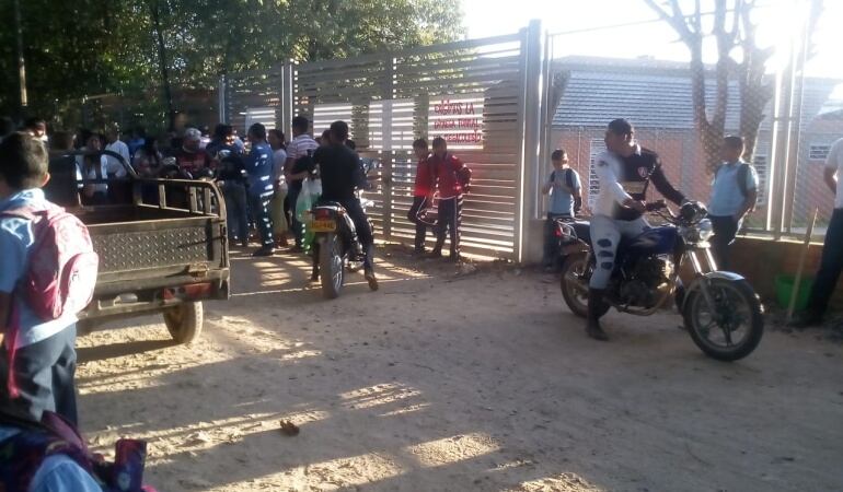 Anterior protesta de alumnos en el megacolegio de La Gabarra