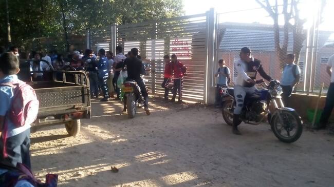 Anterior protesta de alumnos en el megacolegio de La Gabarra