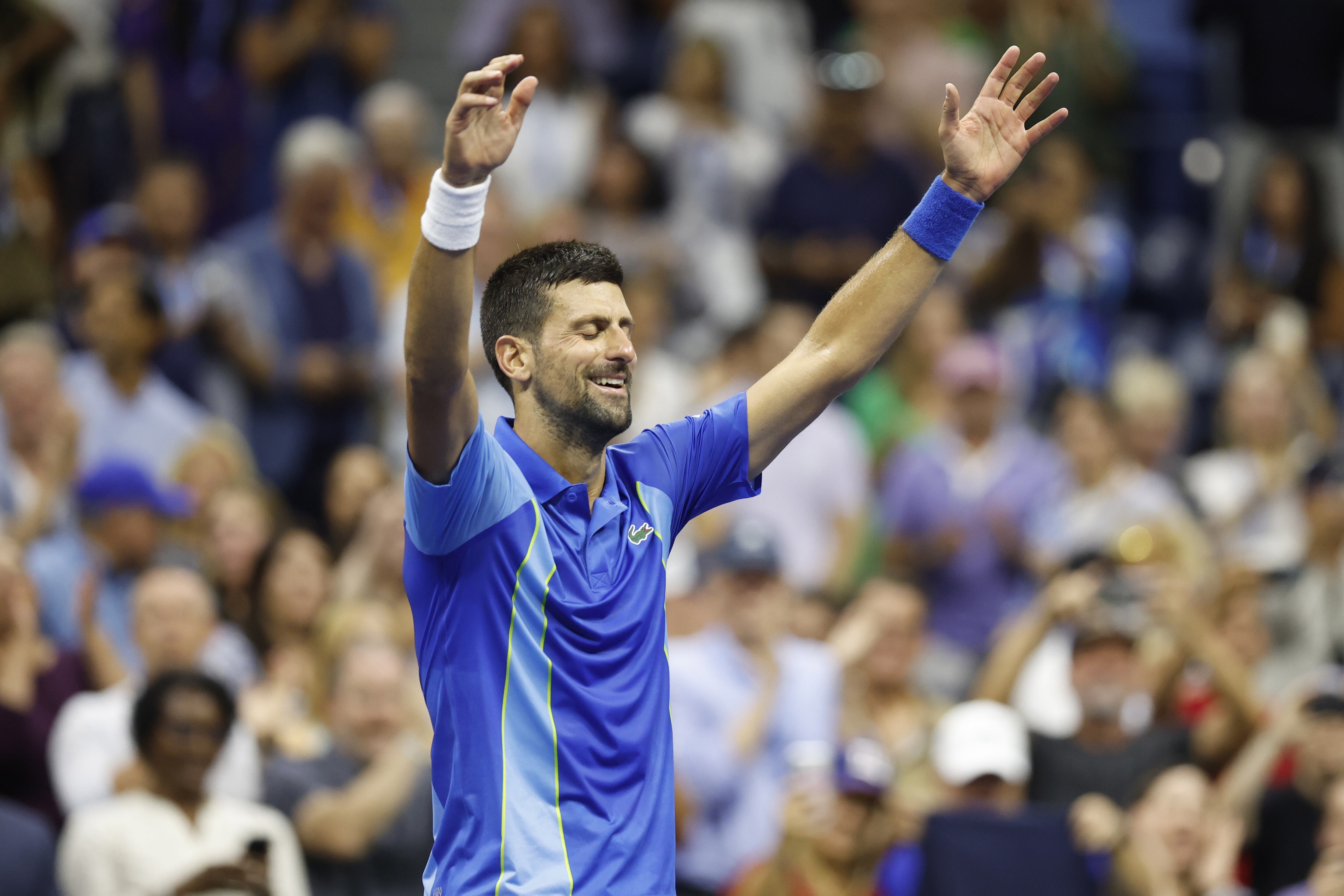 Novak Djokovic celebra su título en el US Open 2024 (Tenis, Rusia, Nueva York) EFE/EPA/CJ GUNTHER