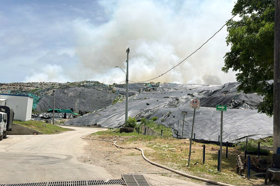 Situación del relleno sanitario en San Andrés